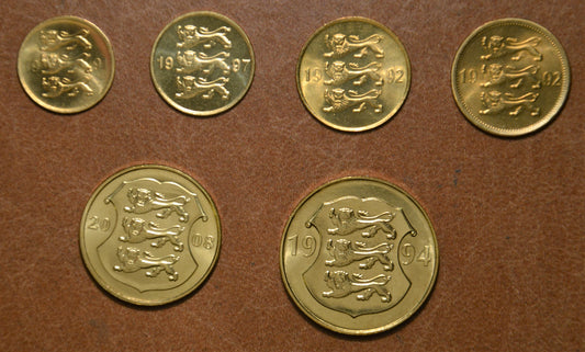 Észtország 6 érme 1991-2008  (UNC)