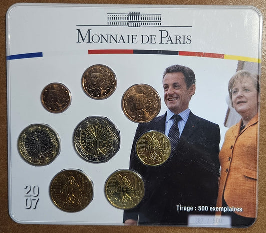Franciaország 2007 - 8 részes forgalmi sor Merkel - Sarkozy (BU)