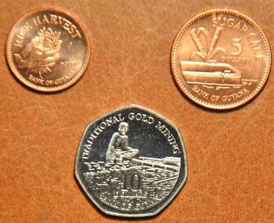 Guyana 3 érme 2007-2008 (UNC)