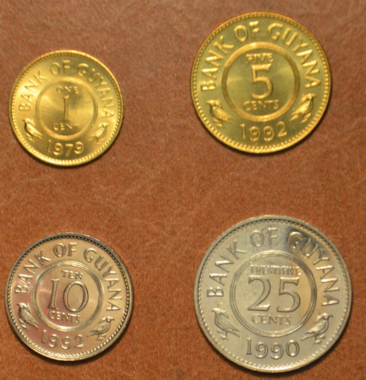 Guyana 4 érme 1990-1992 (UNC)