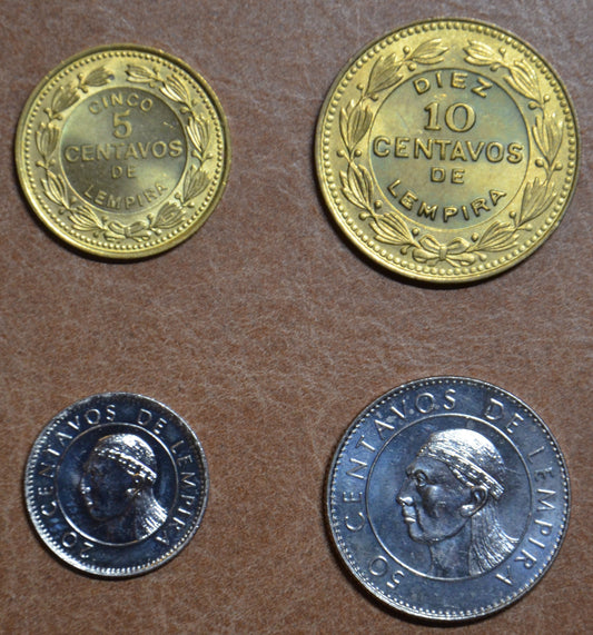 Honduras 4 érme 1989-1991 (UNC)
