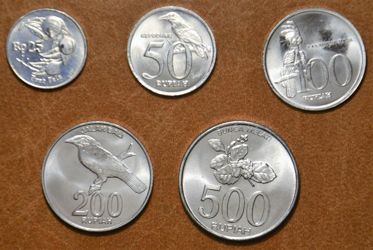 Indonézia 5 érme 1994-2003 (UNC)