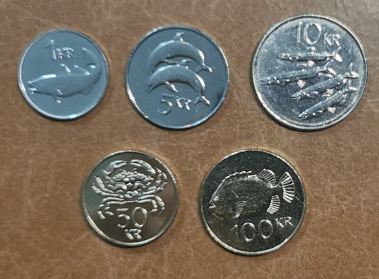 Izland 5 érme 1989-2011 (UNC)