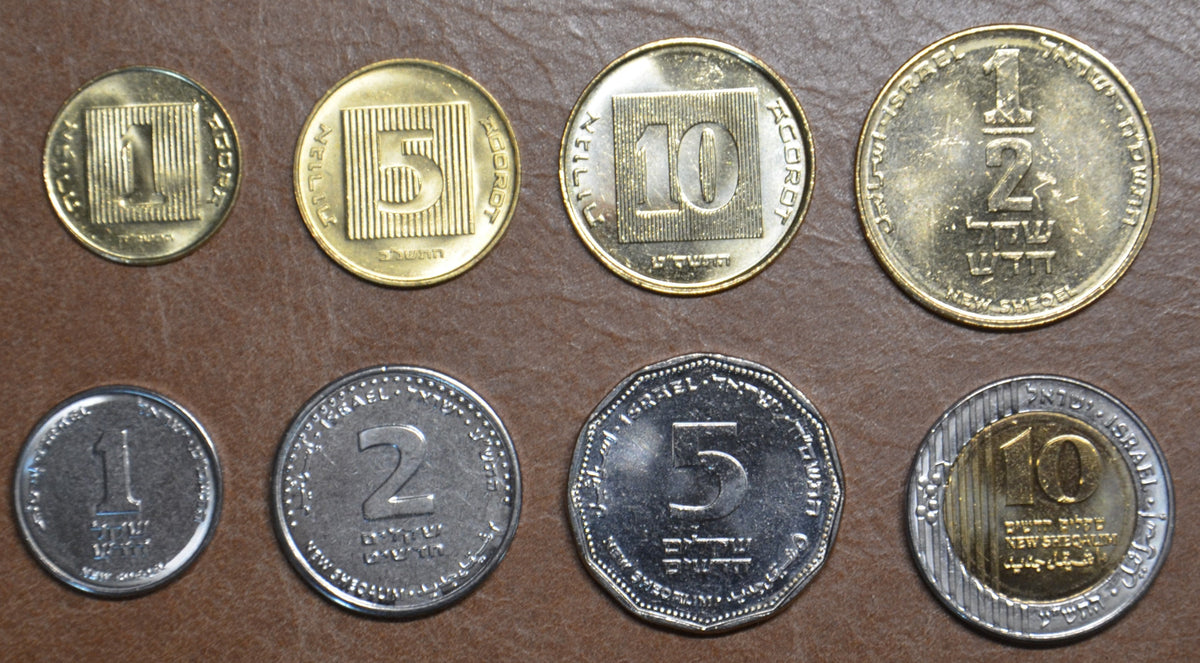 Izrael 8 érme 1985-2014 (UNC)