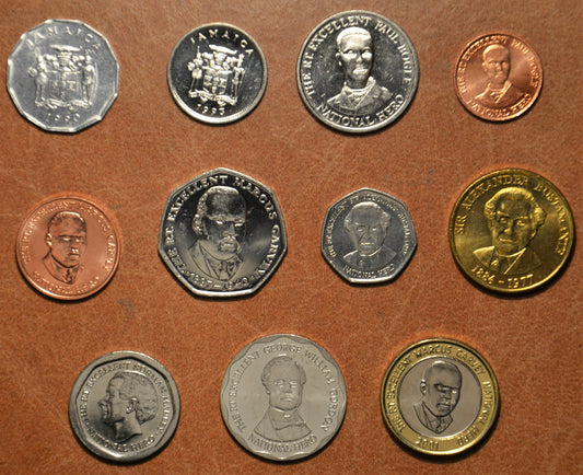 Jamaica 11 érme 1990-2001 (UNC)