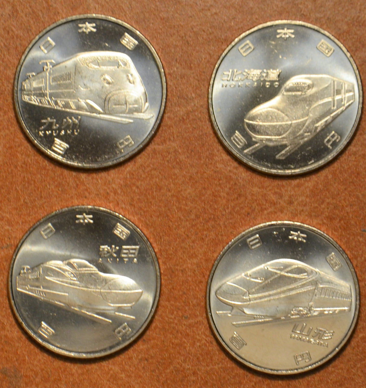 Japán 4x 100 yen 2016 (UNC)