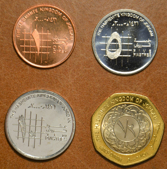 Jordánia 4 érme 2000 (UNC)
