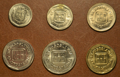 Jugoszlávia 6 érme 1993 (UNC)