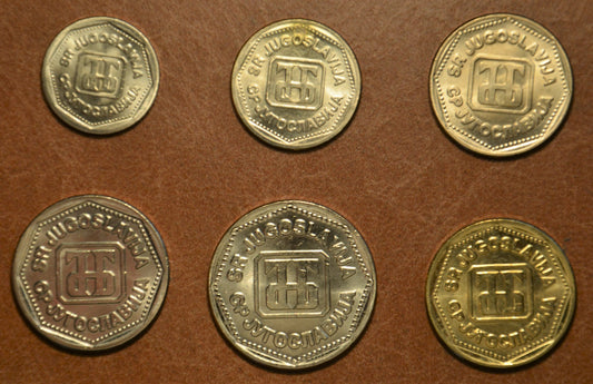 Jugoszlávia 6 érme 1993 (UNC)