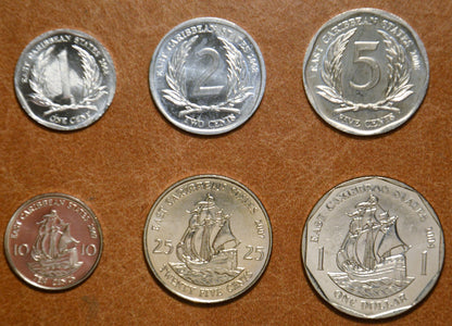 Kelet-karibi Államok 6 érme 2004-2008 (UNC)