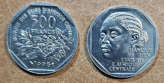 Közép Afrikai frank 500 frank 1998 (UNC)