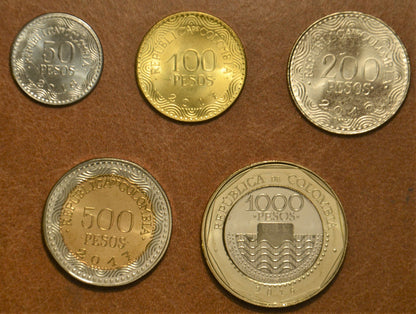 Kolumbia 5 mincí 2016-2018 (UNC)