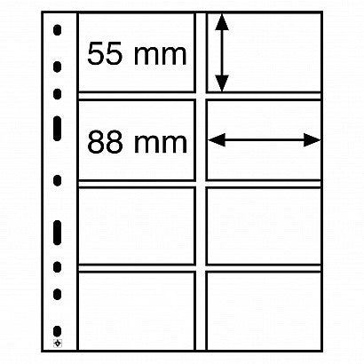 Leuchtturm OPTIMA lapok 55 x 88 mm kártyákra