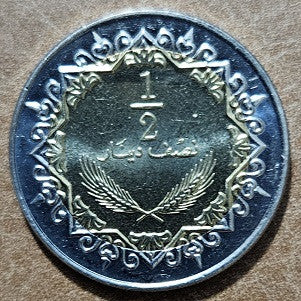 Líbia 1/2 Dinar 2004 (1372) (UNC)