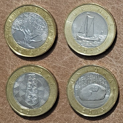 Litvánia 4 x 2 Litas 2013 (UNC)