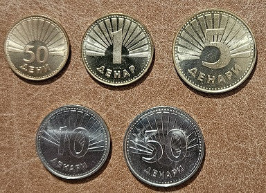 Macedónia 5 érme 1993-2008 (UNC)