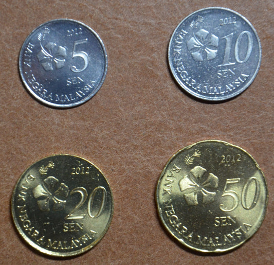 Malajzia 4 érme 2012 (UNC)