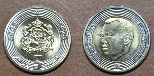 Marokko 5 Dirham - Mohammed VI. 2002 (UNC)