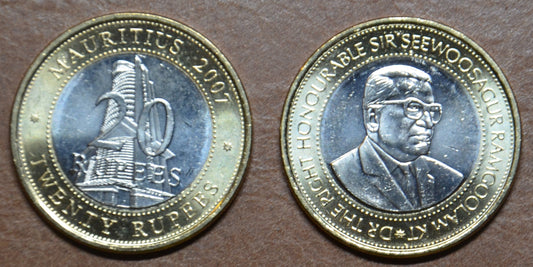 Mauríciusz 20 Rupia 2007 (UNC)
