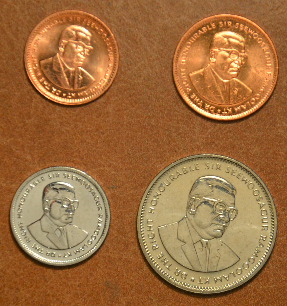 Mauríciusz 4 érme 1987-1994 (UNC)