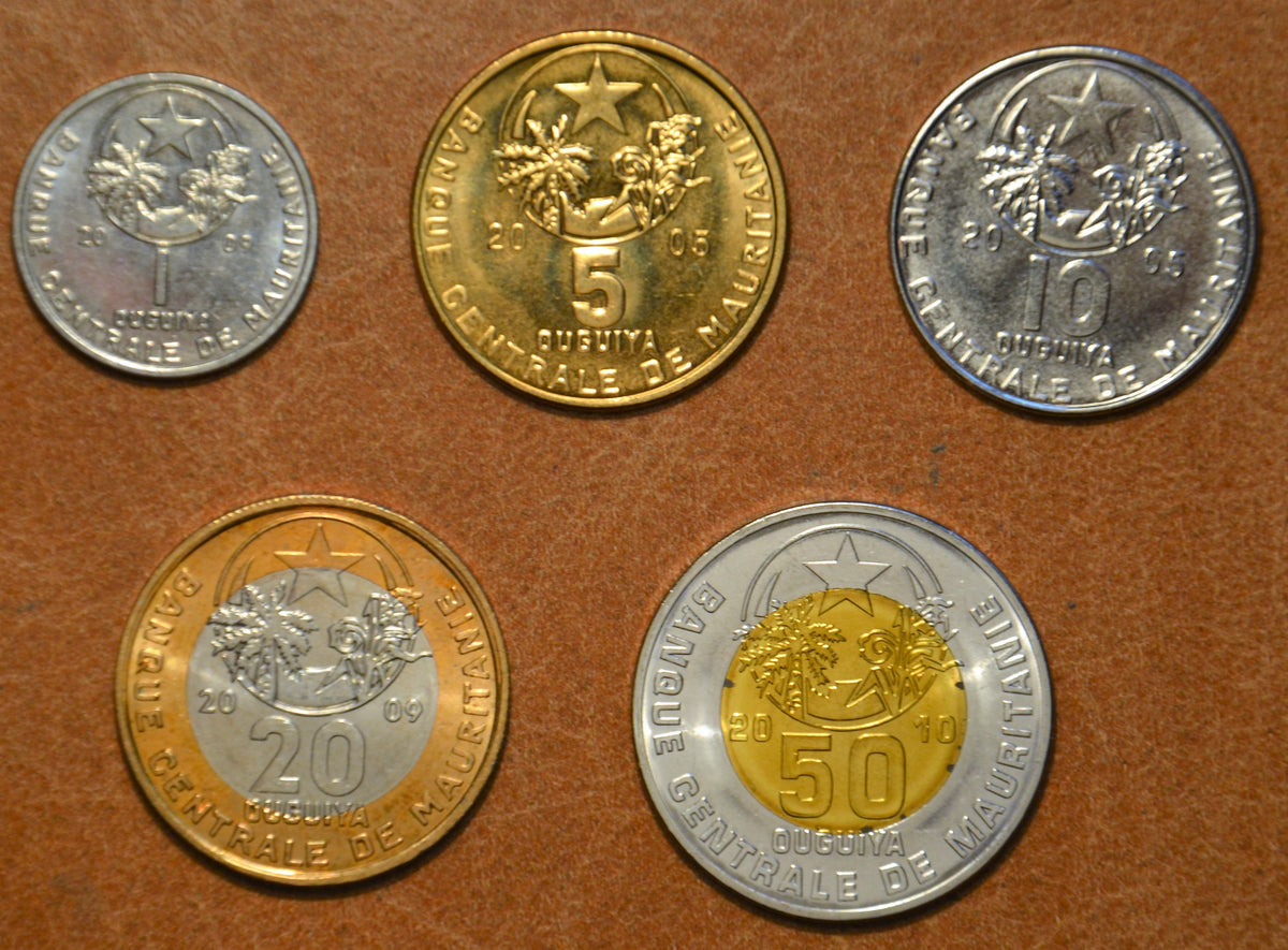 Mauritánia 5 érme 2003-2010 (UNC)