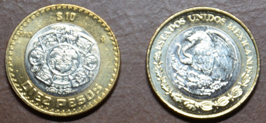 Mexikó 10 Pesos 1997-2013 (UNC)