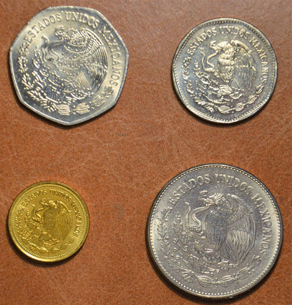Mexikó 4 érme 1981-1985 (UNC)