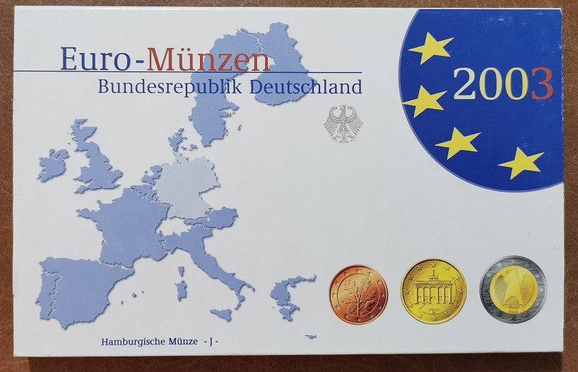Németország 2003 "J" - 8 részes forgalmi sor (Proof)