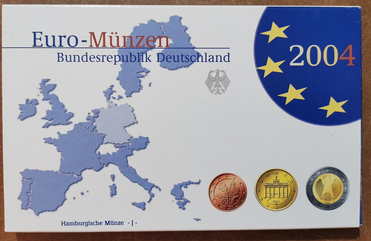 Németország 2004 "J" - 8 részes forgalmi sor (Proof)
