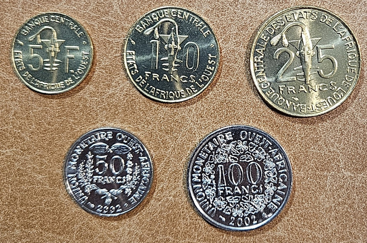 Nyugat Afrikai CFA frank 5 érme 2002 (UNC)