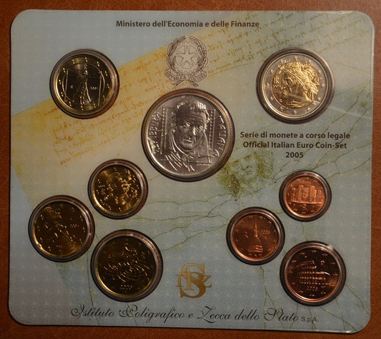 Olaszország 2005-ös forgalmi sor 5 Euro emlékérmével  (BU)
