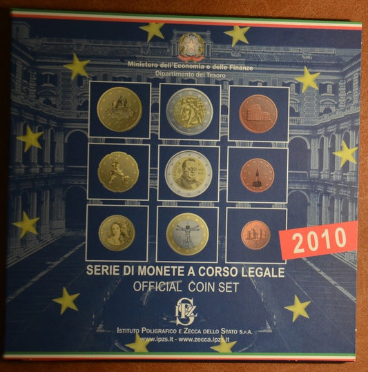 Olaszország 2010-es forgalmi sor 2 Euro emlékérmével (BU)