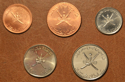 Omán 5 érme 1983-2009 (UNC)
