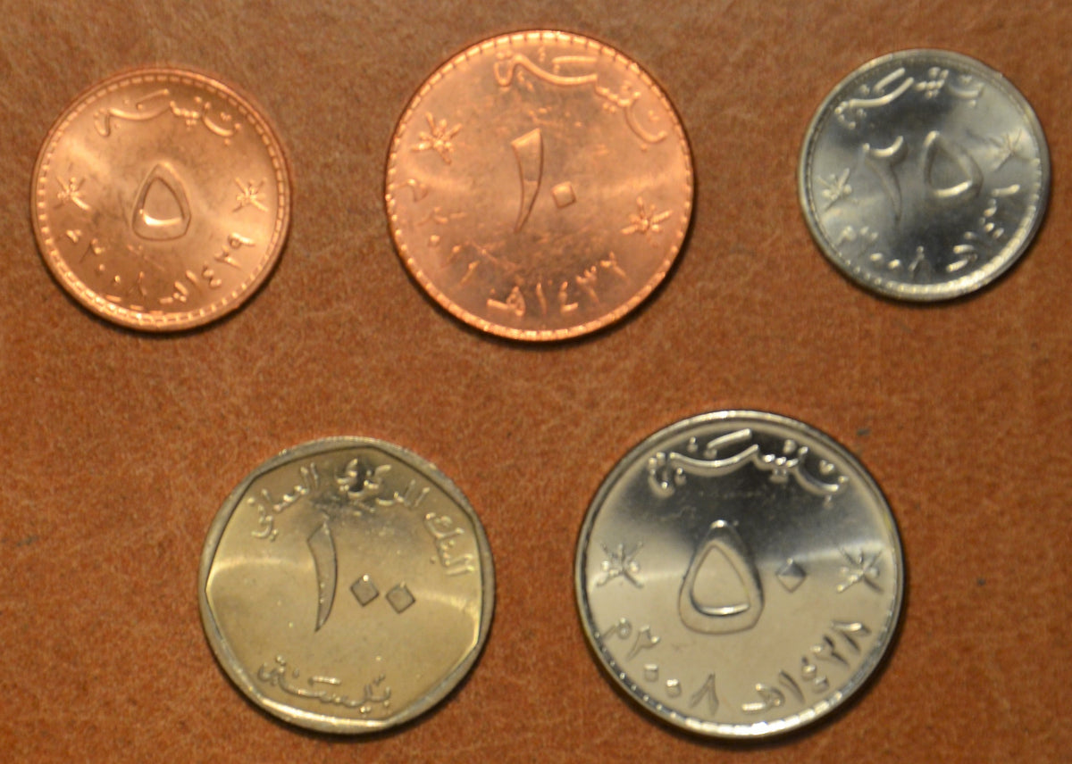 Omán 5 érme 1983-2009 (UNC)