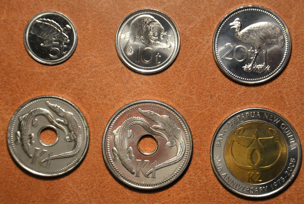 Pápua Új-Guinea 6 coins 2009-2010 (UNC)