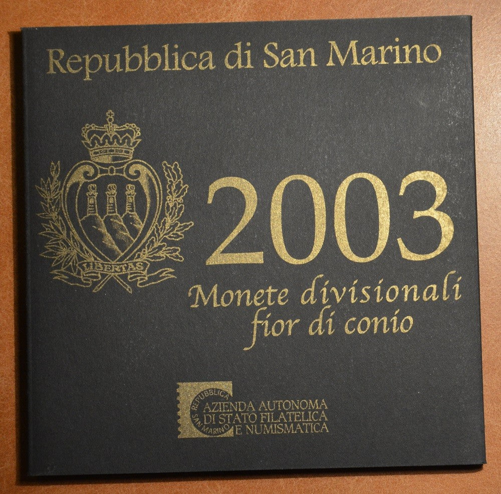 San Marino 2003-as sor 5 Euro emlékérmével (BU)