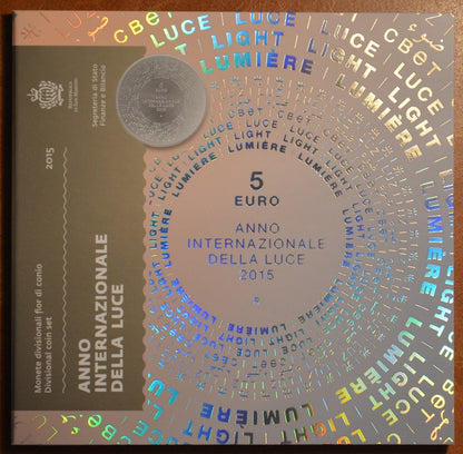 San Marino 2015-ös forgalmi sor 5 Euro Ag emlékérmével (BU)