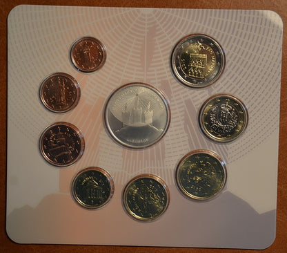 San Marino 2015-ös forgalmi sor 5 Euro Ag emlékérmével (BU)