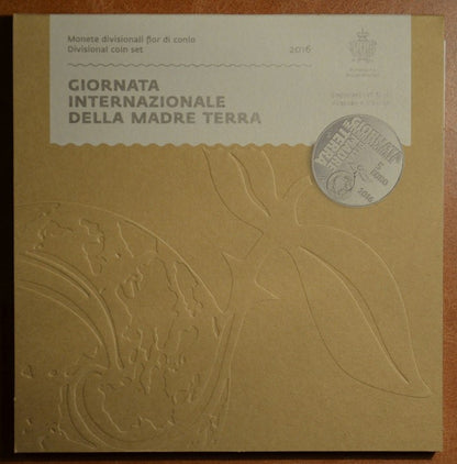 San Marino 2016-os forgalmi sor 5 Euro emlékérmével (BU)