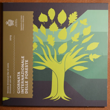 San Marino 2019-es forgalmi sor - új design 5 Euro emlékérmével (BU)