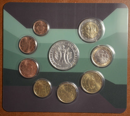 San Marino 2019-es forgalmi sor - új design 5 Euro emlékérmével (BU)