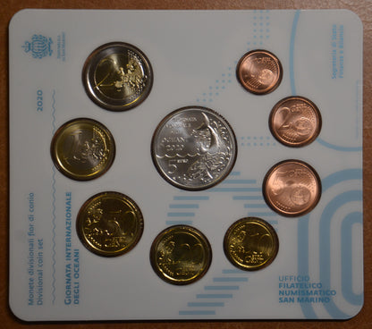 San Marino 2020-es forgalmi sor - új design 5 Euro emlékérmével (BU)