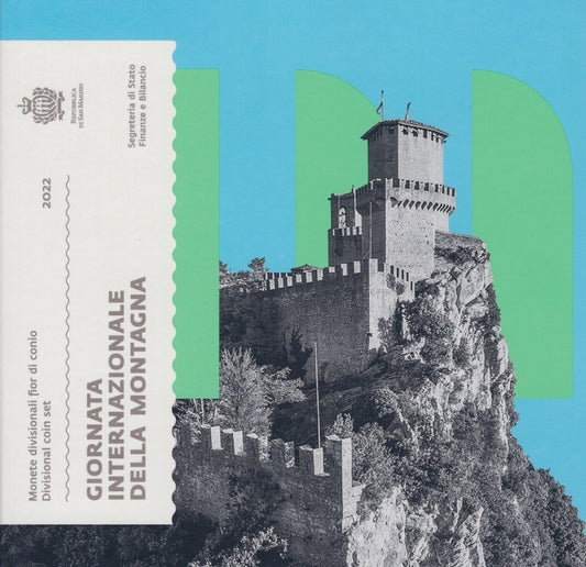San Marino 2022-es forgalmi sor - új design 5 Euro emlékérmével (BU)
