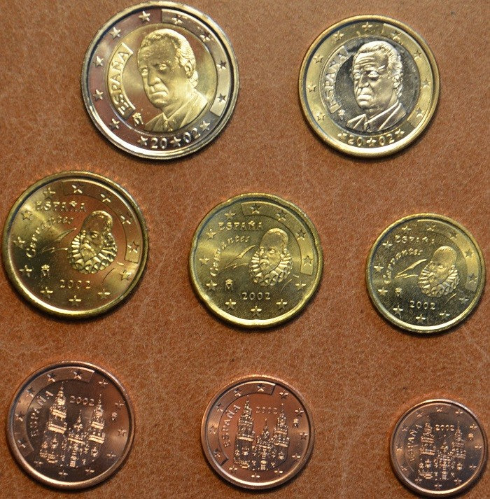 Spanyol 8 részes forgalmi sor 2002 (UNC)