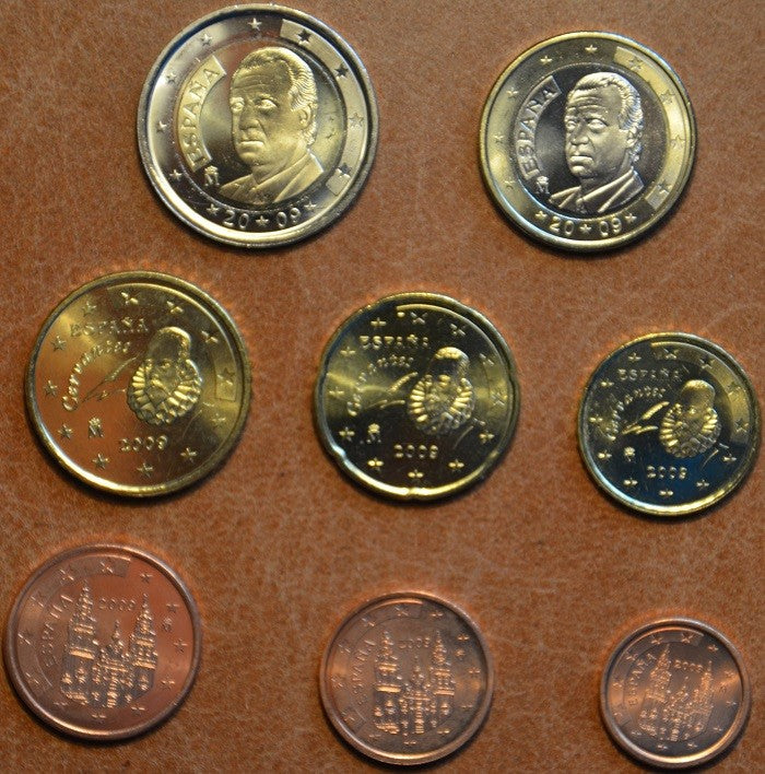 Spanyol 8 részes forgalmi sor 2009 (UNC)
