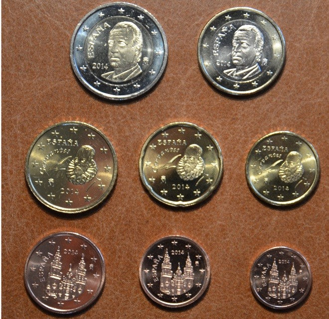 Spanyol 8 részes forgalmi sor 2014 (UNC)