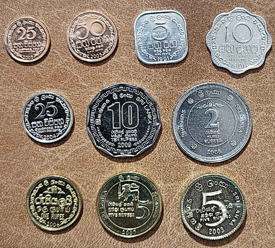 Srí Lanka 10 érme 1991-2006 (UNC)