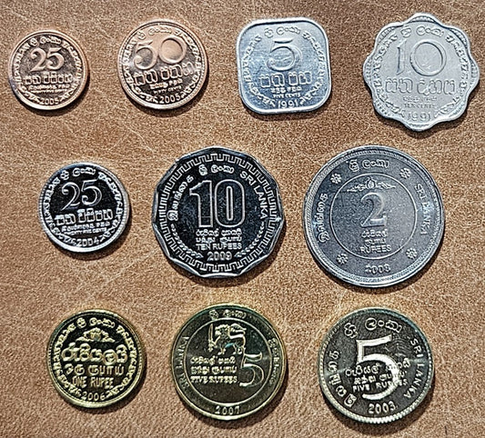 Srí Lanka 10 érme 1991-2006 (UNC)
