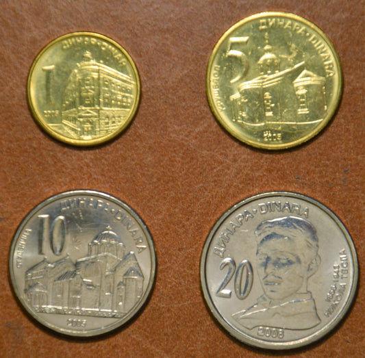 Szerbia 4 érme 2005-2006 (UNC)