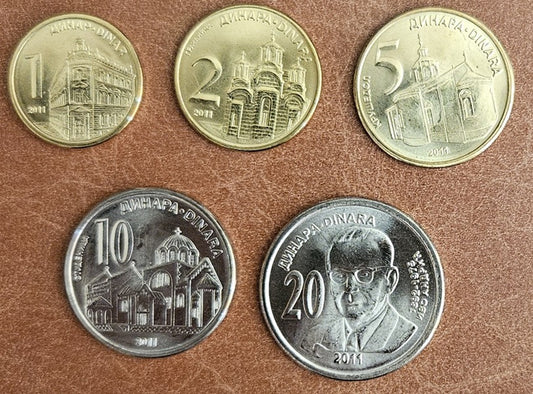 Szerbia 5 érme 2011 (UNC)